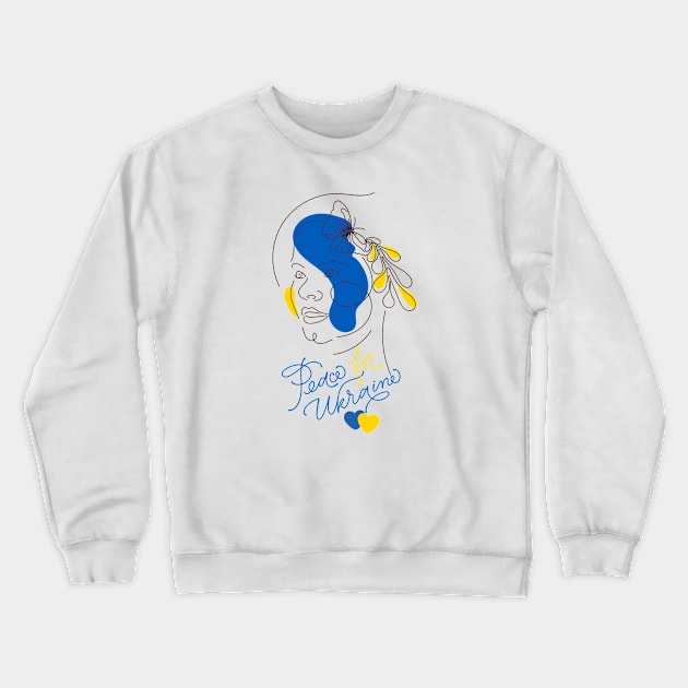 Peace for Ukraine Crewneck Sweatshirt by Myartstor 